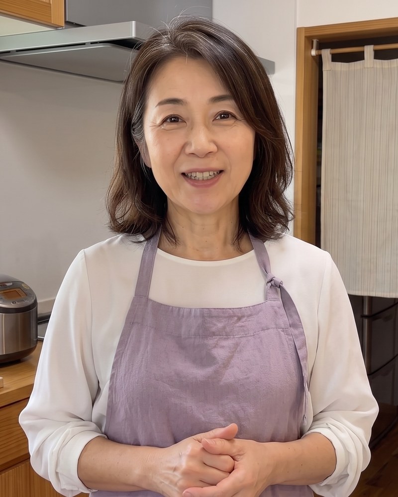 Grandma Hiroko in her kitchen